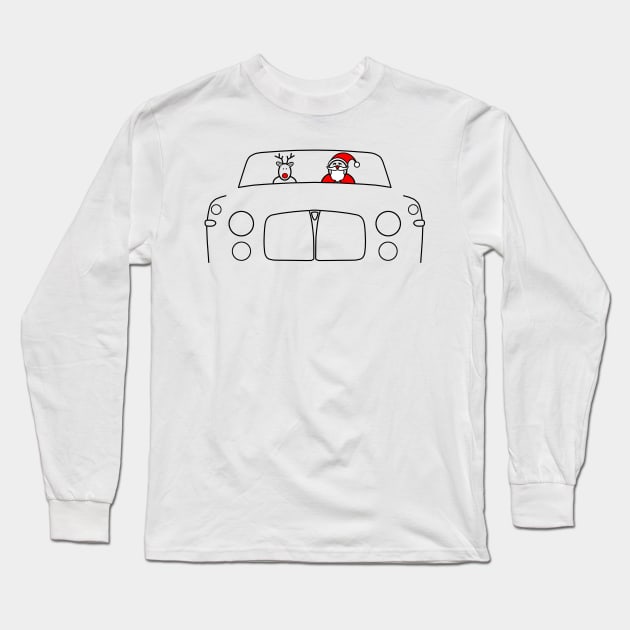 Rover P5 classic British car Christmas special edition Long Sleeve T-Shirt by soitwouldseem